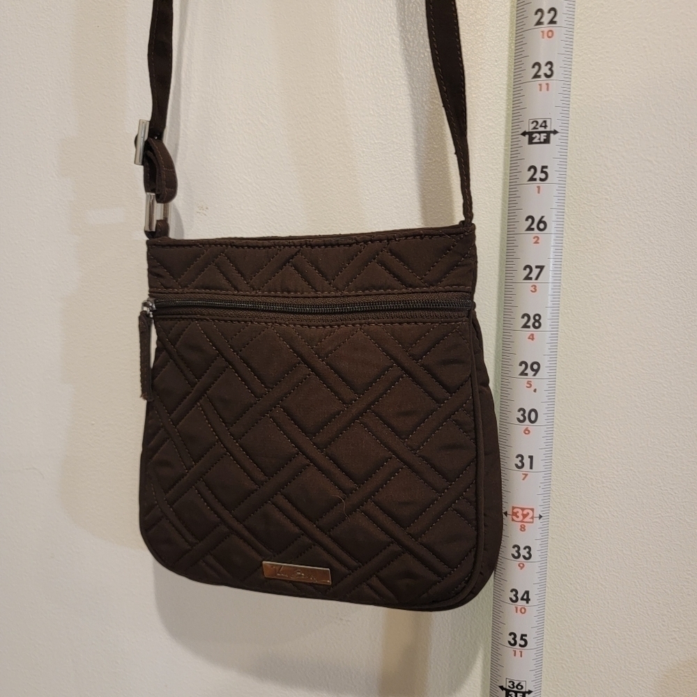 Vera Bradley Espresso Hipster Double zip Crossbody bag purse brown - Picture 12 of 16